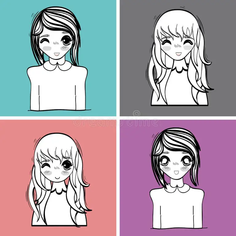 Hiasan Template Jadwal Anime Ilustrasi karakter anime lucu untuk menghiasi template jadwal