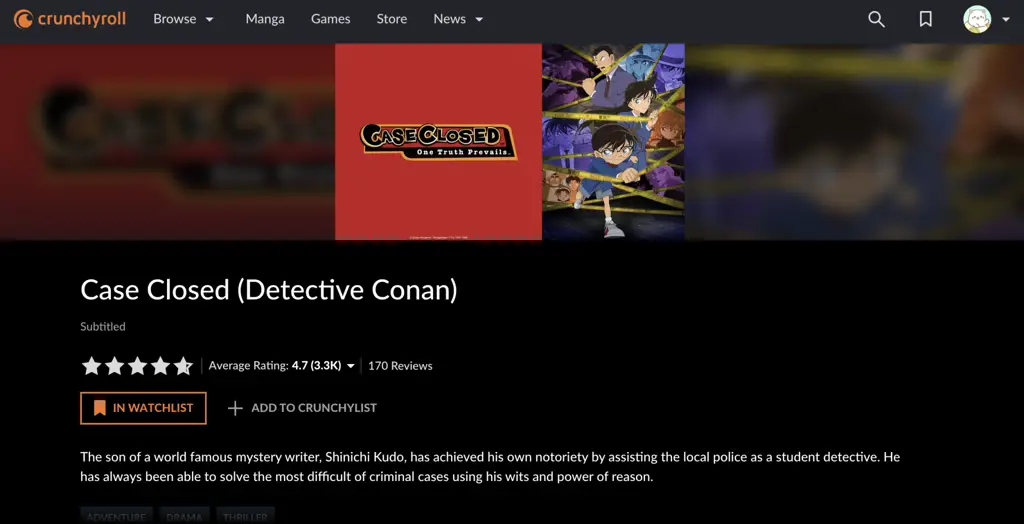 Cara aman dan legal menonton Detective Conan secara online Gambar cara menonton Detective Conan secara online