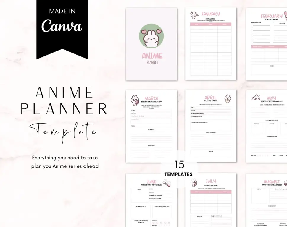 Template Jadwal Anime Polosan: Desain Minimalis & Modern!