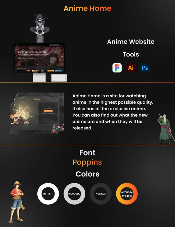 Contoh Antarmuka Website Berita Anime yang Ramah Pengguna Antarmuka Website Berita Anime