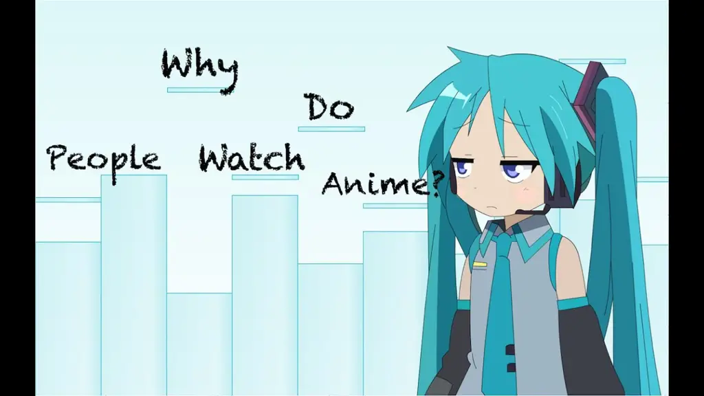 Menikmati anime terbaru Penggemar anime sedang menonton televisi